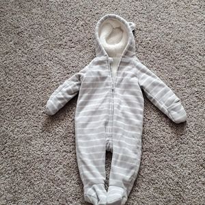 Fleece lined infant snow gear/one piece